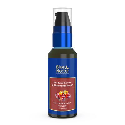 Blue Nectar Batana Hair Serum for Fuller & Thicker Hair | Plant Based Alternate to Redensyl | Advanced Hair Growth Serum for Dry & Frizzy Hair | Hair Moisturizer for Women & Men (18 Herbs, 1.6Oz)