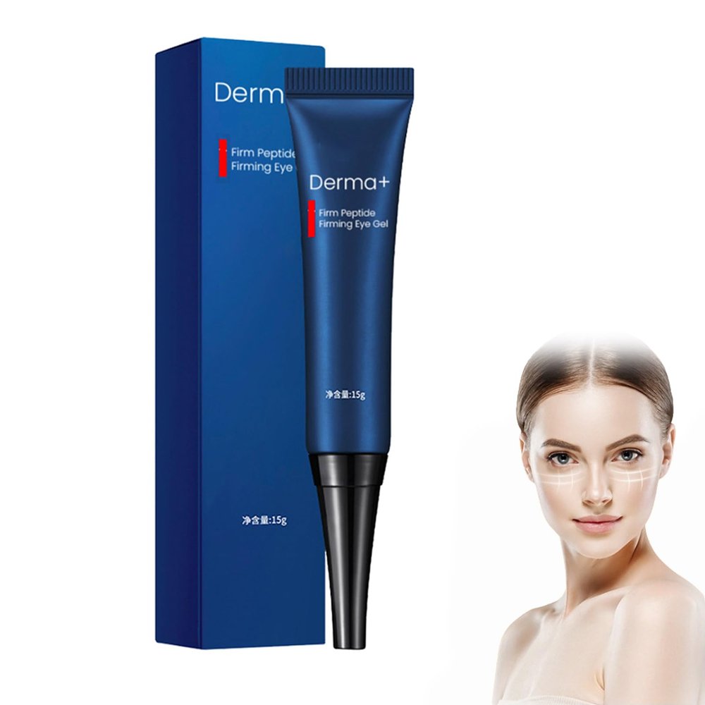 AEEHFENG Dobshow DERMA+ Firm Peptide Firming Eye Gel,Open Eyes Awaken Peptide Lifting Eye Gel,Natural Lifts Firming Eye Serum for Remove Eye Bags, Dark Circles & Eye Wrinkles (1 Pack)