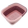 Foot Soaking Tub, Foot Bath Soak Tub with Handle Silicone Foldable Foot Tub, Portable Foot Massage Bath Bucket, Household Foot Spa Basin Foot Bath for Camping Hiking (Pink) view 1