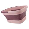 Foot Soaking Tub, Foot Bath Soak Tub with Handle Silicone Foldable Foot Tub, Portable Foot Massage Bath Bucket, Household Foot Spa Basin Foot Bath for Camping Hiking (Pink) view 2
