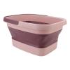 Foot Soaking Tub, Foot Bath Soak Tub with Handle Silicone Foldable Foot Tub, Portable Foot Massage Bath Bucket, Household Foot Spa Basin Foot Bath for Camping Hiking (Pink) view 3
