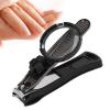 Nail Clippers, Nail Clippers for Men Nail Clipper Heavy Duty Portable Nail Cutter with Removable Magnifying Glass for Seniors (Black) view 3