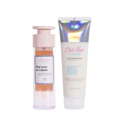 Click Hair Miel para el Cabello y Suero Reconstructor (2 Pack) Click Hair Mile y Suero, Click Hair Antifrizz, Click Hair Miel para el Cabello, Click Hair