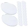 PLAFOPE 20pcs DIY Oval Cosmetic Mirror Lens Mini Unfinished Mirrors for Makeup Arts Crafts Portable for Handbag Use view 1