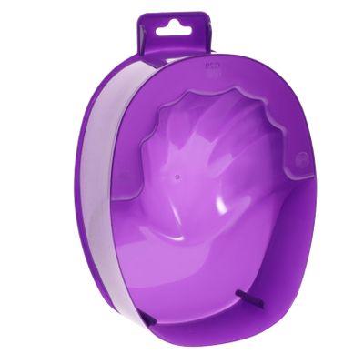 BELLIFFY 1pc Single-layer Nail Care Soaking Bowl Rectangular Manicure Bowl for Easy Nail Treatment and Cuticle Nutrition Purple for Home Salon Use
