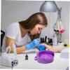 BELLIFFY 1pc Single-layer Nail Care Soaking Bowl Rectangular Manicure Bowl for Easy Nail Treatment and Cuticle Nutrition Purple for Home Salon Use view 3