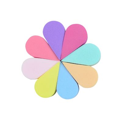 AUTSUPPL 8pcs Petal-shaped Facial Cleaning Sponge Puff for Makeup Removal and Skin Care Biodegradable and Gentle Suitable for Skin Types Mixed Colors