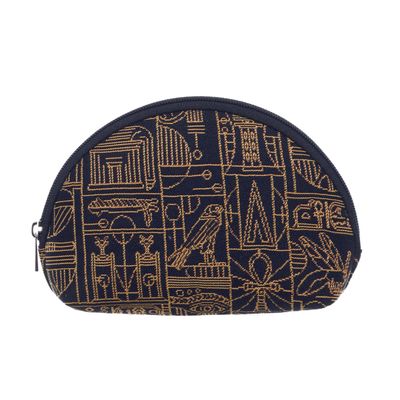 Signare Tapestry Cosmetic Bag Toiletry Makeup Bag for Women In Egyptian Design (COSM-BM-EGYPT)