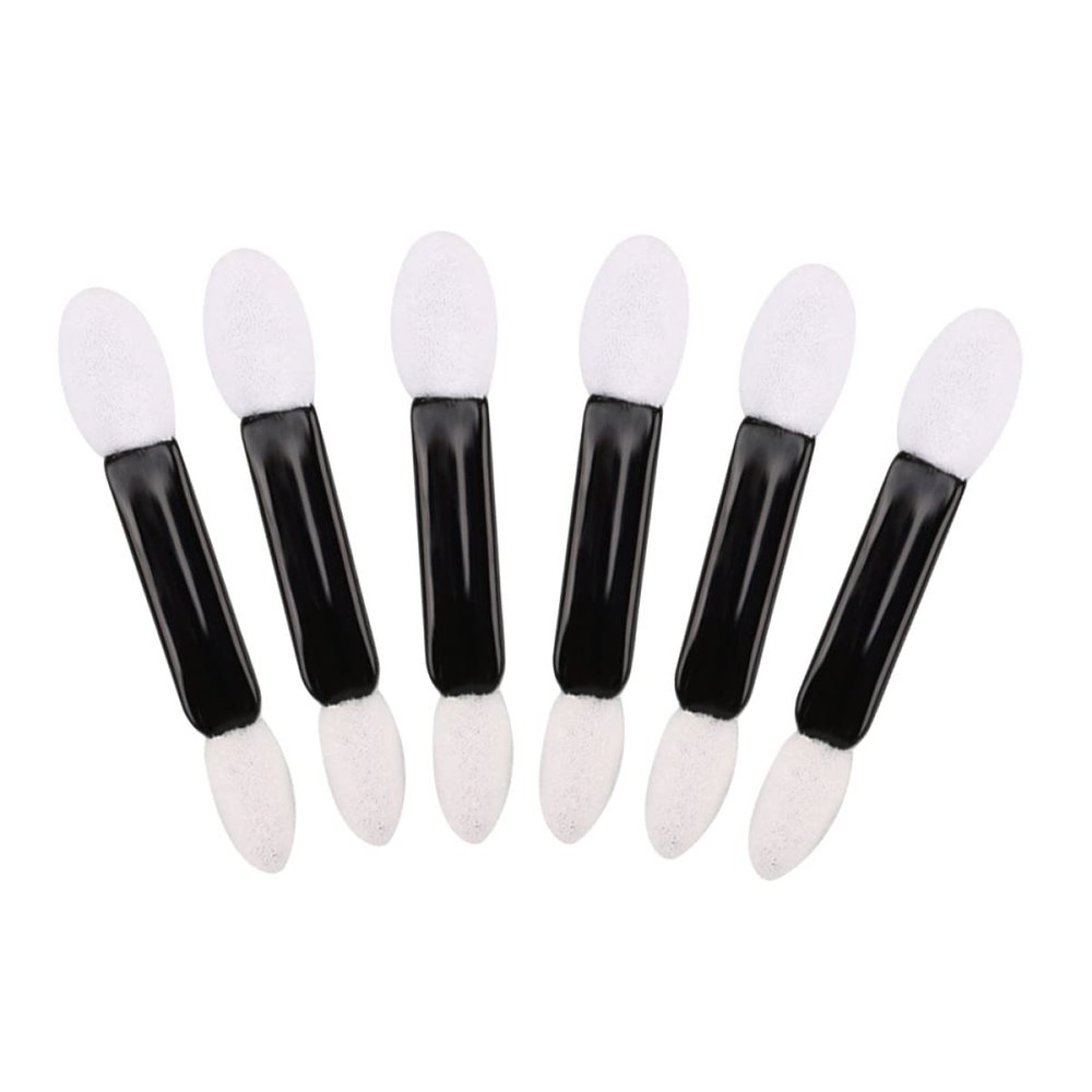 MUSISALY 50pcs Double-ended Eyeshadow Brush Applicators for Precision Makeup Smooth Sponge Tips for All Eye Looks for Travel and Daily Use Women Makeup Brush Kit
