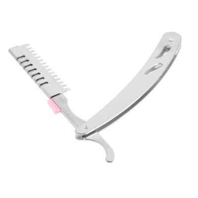 OHPHCALL Beard Shaving Hair Cutting Eyebrow Trimming Vintage Manual Scraper Razor Folding Razor for Barbers