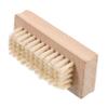 AUTSUPPL Wooden Handle Nail Brush Natural Bristle Double Sided Perfect for Foot and Finger Nail Cleaning view 1
