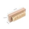 AUTSUPPL Wooden Handle Nail Brush Natural Bristle Double Sided Perfect for Foot and Finger Nail Cleaning view 2