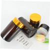 MUSISALY 6pcs Brown Glass Cream Bottles for Cosmetics Storage Empty Makeup Subpackaging Containers with Gold Caps Durable Lightweight Design for Travel and Daily Use view 4
