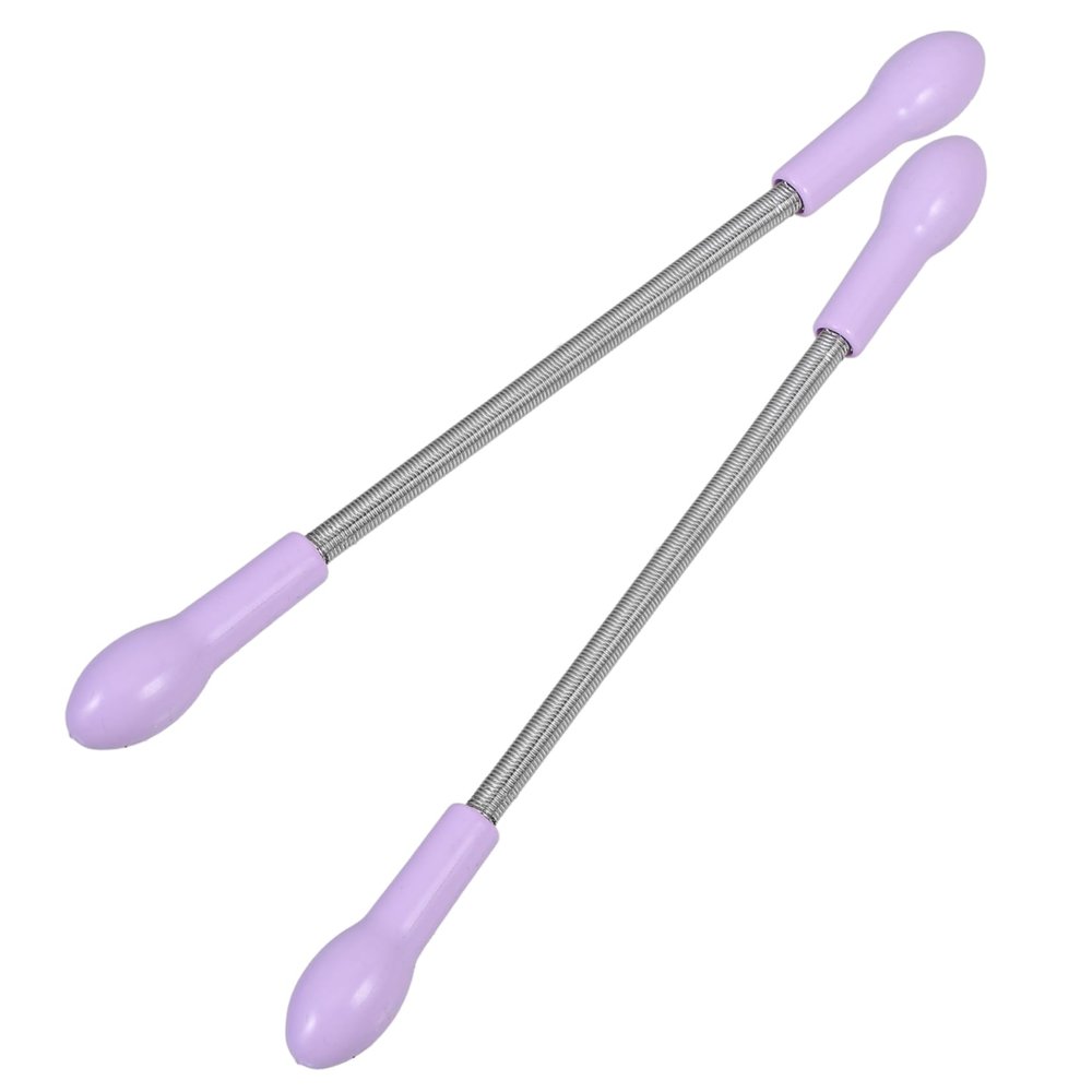 BELLIFFY 2pcs Portable Spring Hair Removal Tool Stainless Steel Facial Hair Epilator Threading Device for Chin Cheek and Upper Lip Easy to Use and Travel-friendly