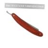 AUTSUPPL Stainless Steel Manual Shaving Razor for Men Classic Straight Barber Razor Wood Handle Suitable for Professional Barbers and Home Use Random Style view 2