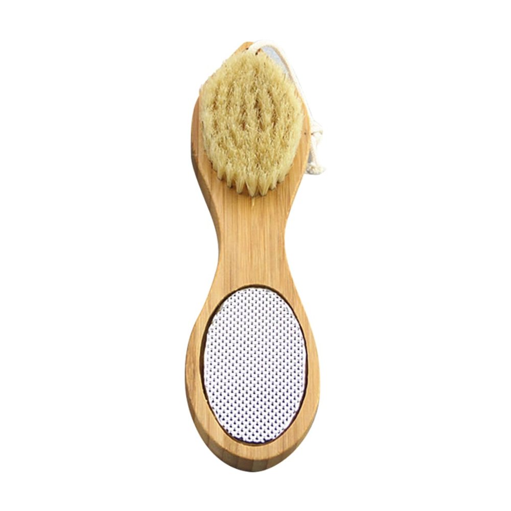 BIUDECO Natural Foot Rub Set: Wooden Brush Pumice Stone Exfoliating Scrubber for Soft Feet