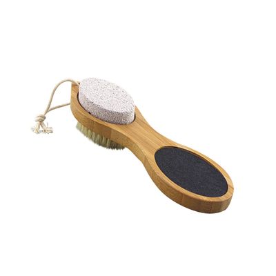 Baluue Foot Massage Brush Exfoliating Scrub Pad with Natural Pumice Stone for Soft Smooth Feet Dead Skin Removal and Blood Circulation Stimulation