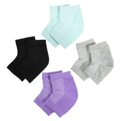 BIUDECO 4pairs Elastic Gel Heel Socks Open Toe Socks for Foot Care Ankle Pain Relief Moisture Locking Toeless Design for Men Women