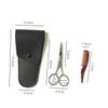 BIUDECO Professional Eyebrow Scissors Kit Heavy Duty Hair Shears Mustache and Beard Trimmer for Barber Shops and Diy view 2