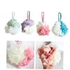 HONMEET Simple Large Bath Double Mesh Sponge Pouf Shower White White Green for Gentle Exfoliation and Relaxation view 1