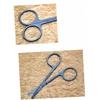 Beatifufu 1pc Safety Stainless Steel Vibrissa Nose Hair Scissors Black Eyebrow Trimmer for Precise Grooming Rounded Tip Design for Safe Use for Men and Women view 2