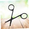 Beatifufu 1pc Safety Stainless Steel Vibrissa Nose Hair Scissors Black Eyebrow Trimmer for Precise Grooming Rounded Tip Design for Safe Use for Men and Women view 4