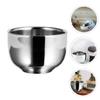 FOYTOKI 2pcs Men's Shaving Soap Bowl Stainless Steel Shaving Brush Travel Easy Bubble Comfortable Shave Barber Tool view 3