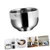 FOYTOKI 2pcs Men's Shaving Soap Bowl Stainless Steel Shaving Brush Travel Easy Bubble Comfortable Shave Barber Tool view 4
