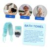 Outanaya 1set Double-sided Bathing Gloves Body Scrubber Wash Towel for Exfoliation Easy Storage and Use for Home view 3