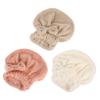 FRCOLOR Hair Drying Cap for Women 3 Pack Soft Cloth Absorbent Hair Cap Butterfly Embellishment Gentle Hair Care view 1
