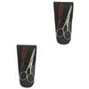 FRCOLOR 2sets Eyebrow Scissors Stainless Trimmer for Eyebrow Grooming and Beard Styling for Home and Salon Use and Easy to Handle view 1