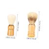 BIUDECO Men's Shaving Brush Set 2pcs Shave Brush Barber Accessories Wood Handle view 2