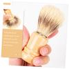 BIUDECO Men's Shaving Brush Set 2pcs Shave Brush Barber Accessories Wood Handle view 3