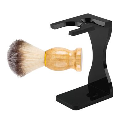 Healeved Beard Shaving Brush Kit Brush Stand Razor Holder for Men Shave Oil Compatible