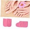 HONMEET Wax Liners Mitts Foot Covers for Manicure Cloth Gloves Booties Heat Retention Washable Pink view 3
