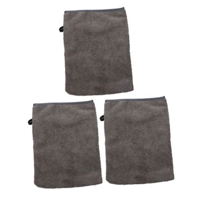 Healeved 3pcs Makeup Removal Gloves Cleaning Face Mitts Microfiber Face Wash Mitts Makeup Accessory