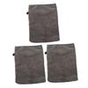 Healeved 3pcs Makeup Removal Gloves Cleaning Face Mitts Microfiber Face Wash Mitts Makeup Accessory view 1