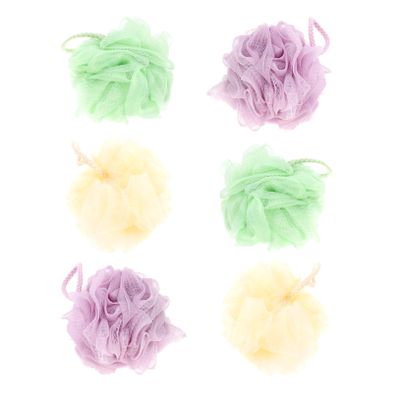 Outanaya 6pcs Bath Sponge Body Scrubber Exfoliating Mesh for Deep Cleansing for Showers Care and Colors