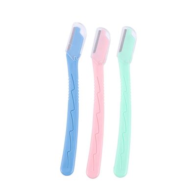 HONMEET 3pcs Mixed Eyebrow Razors Stainless Steel Eyebrow Shaper for Women and Girls Lightweight and Easy to Clean Makeup Tool for Travel and Daily Use