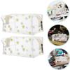 2pcs Transparent Cosmetic Bag Toiletry Bag Clear Makeup Bag Strawberry Clear Travel Makeup Bag Transparent Purse Make up Organizer Bag High Capacity PVC Wallet Girl(Yellow) view 2