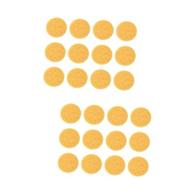FOYTOKI 2sets Facial Cleaning Sponge Cellulose Sponges Safe Face Wash Puff Exfoliating Pads 12pcs*2
