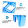 Outanaya 1pc Hair Clipper Comb Organizer Sturdy Plastic Holder for Hairdressing Tools Compact Design for Barbershop Storage Easy Access to Clipper Guides Transparent view 2