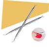 BIUDECO 2pcs Stainless Steel Cuticle Remover Nail Pusher Tool for Manicure Pedicure Care Ergonomic Design for Easy Use Practical Nail Art Accessory Silver view 4