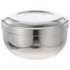 BIUDECO 1pc Stainless Steel Shaving Soap Bowl Lid Foaming Container for Men Practical Shaving Tool for Home and Barber Shop Use view 1