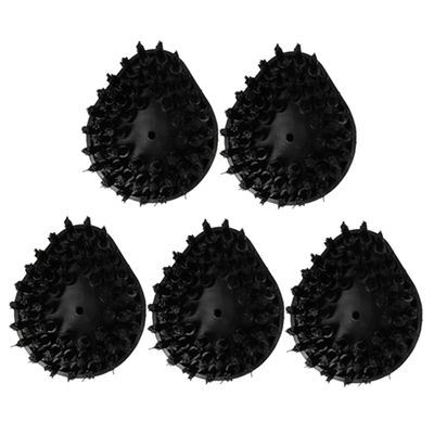 COOLHIYA 5pcs Household Cleaning Brush Head for Steam Washers Multi-Purpose Hair Brush Accessories for Home Use Black