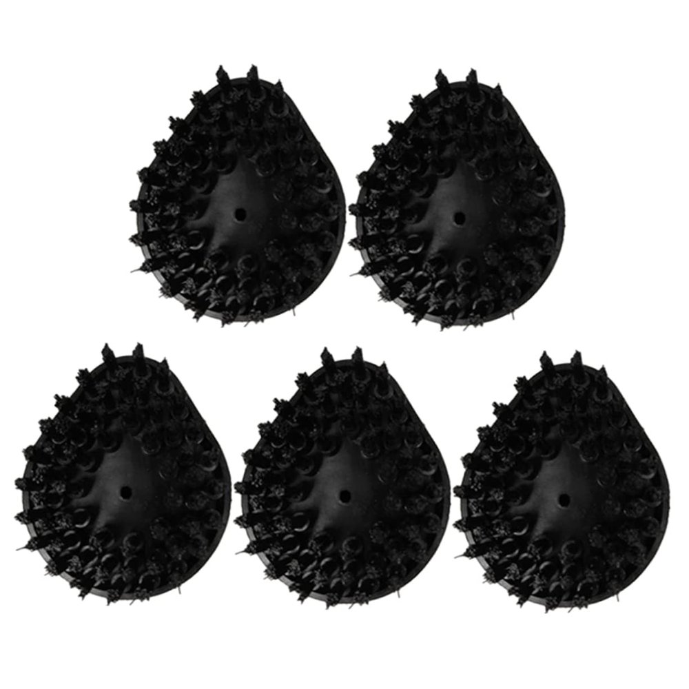 COOLHIYA 5pcs Household Cleaning Brush Head for Steam Washers Multi-Purpose Hair Brush Accessories for Home Use Black