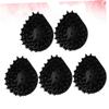 COOLHIYA 5pcs Household Cleaning Brush Head for Steam Washers Multi-Purpose Hair Brush Accessories for Home Use Black view 3