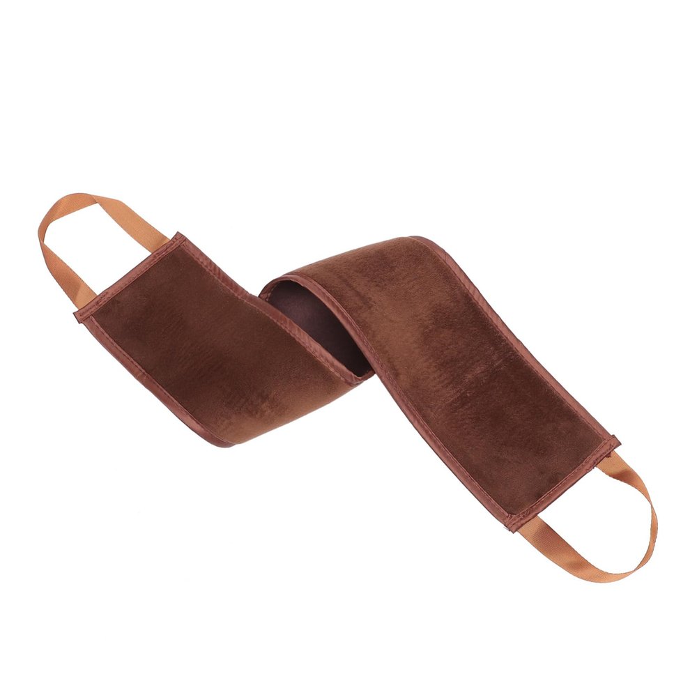 Outanaya 1pc Back Stretching Belt for Tanning Oil Application Self-applicator Tool for Body Lotion Easy to Clean Brown Back Wiping Strip for Smooth Even Finish