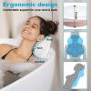 JUSDOO Luxury Bath Pillows for Tub  Extra Thick Non-Slip Bathtub Pillow with Rubber Back, Head & Neck Support for Soaking, Spa Bath Accessories, for Women, Fits All Bathtubs (White) view 2