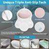 JUSDOO Luxury Bath Pillows for Tub  Extra Thick Non-Slip Bathtub Pillow with Rubber Back, Head & Neck Support for Soaking, Spa Bath Accessories, for Women, Fits All Bathtubs (White) view 3